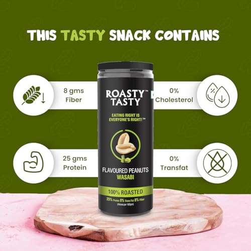 Image 5 of Roasty Tasty Wasabi Flavour Roasted Peanuts Pack Of 2 (150G Each)