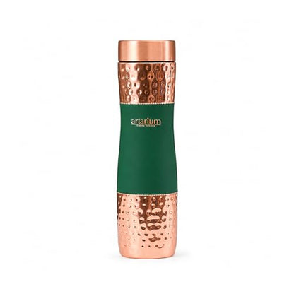 Image 5 of Hammered Copper Bottle Green Color for the product Artarium Copper Water Bottle
