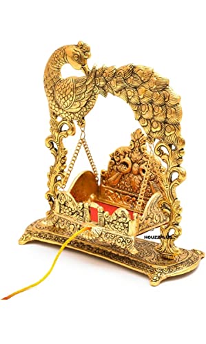 Image 4 of Labhcart Metal Laddu Gopal Jhula Palna for Laddu Gopal Ji