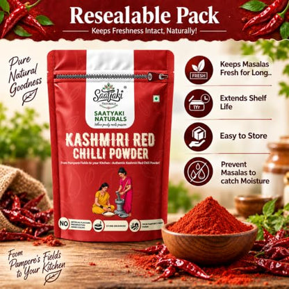 Image 9 of SAATYAKI NATURALS Organic Kashmiri Red Chilli Powder