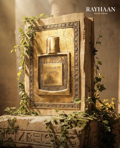 Image 5 of RAYHAAN Tonquin Giza Eau de Parfum, Fragrance, Gold Cap, Textured Glass Bottle