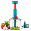 Image 1 of Hand Blanders Manual Push Chopper 1100ml with 6 Stainless Steel Blades