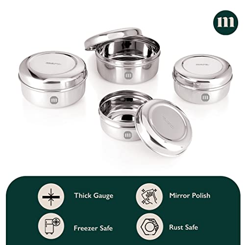 Image 4 of MARU Fridge Storage Containers Stainless Steel set of 4 (250ml, 450ml, 600ml, 850ml)