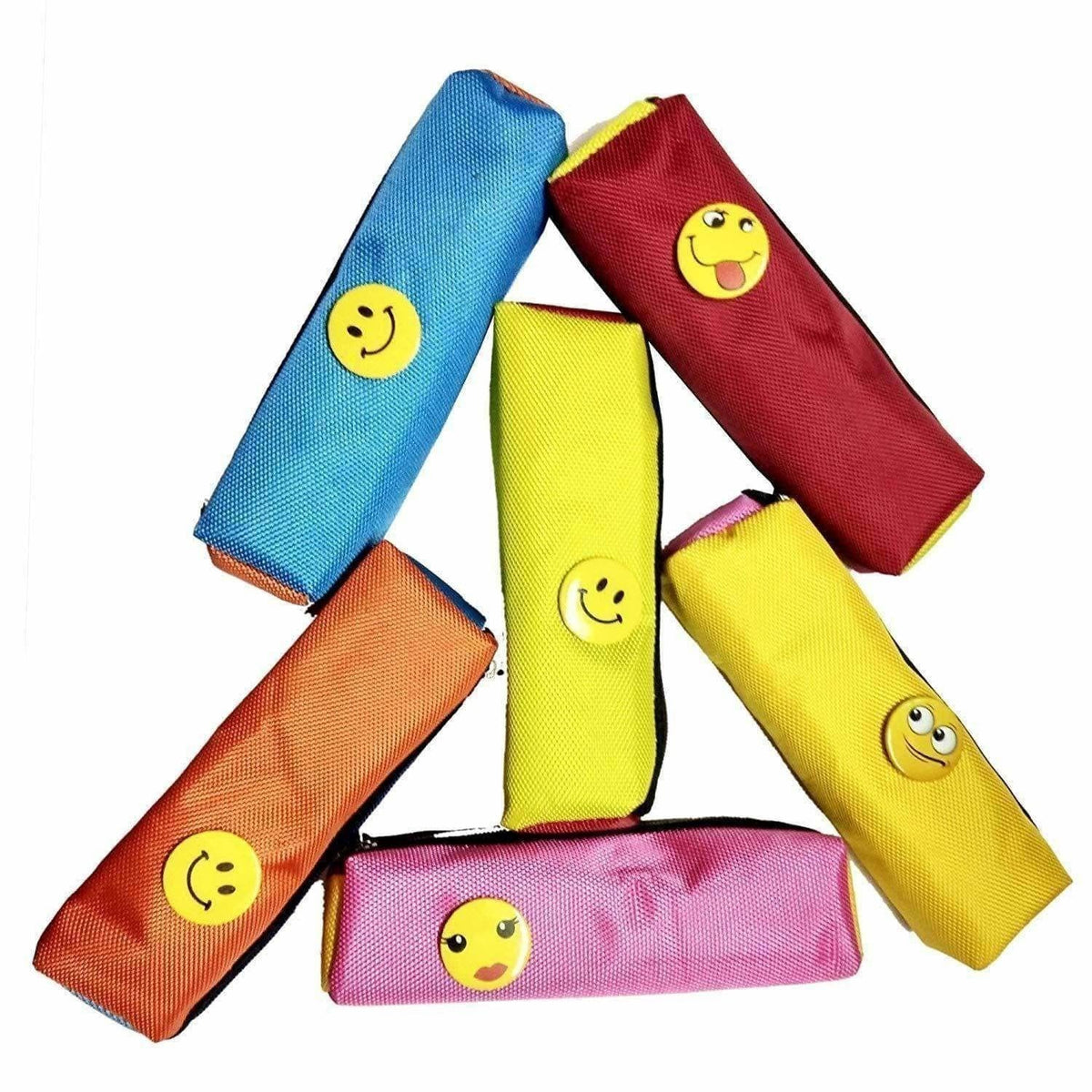 Image 3 of Bright Colour Multipurpose Smiley Pen Pencil Pouch Case