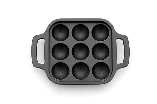 Image 2 of ROSTON Cast Iron Paniyaram Appam Pan 9 Cavity
