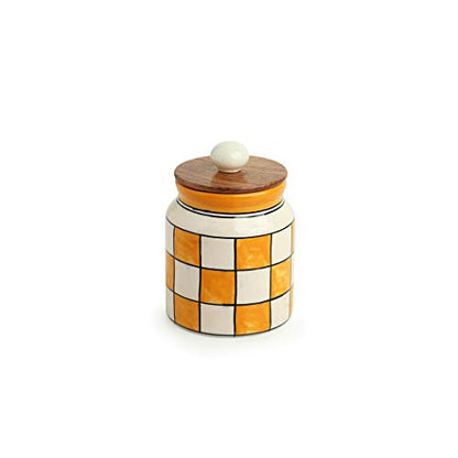 Image 3 of ExclusiveLane Mughal Drum Multipurpose Storage Ceramic Jar 410 ML