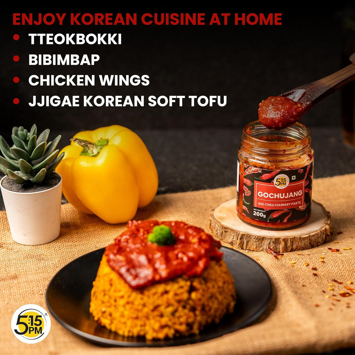 Image 3 of 5:15 PM Gochujang Korean Paste Korean Hot Chilli Paste and Spicy Red Chilli Pepper