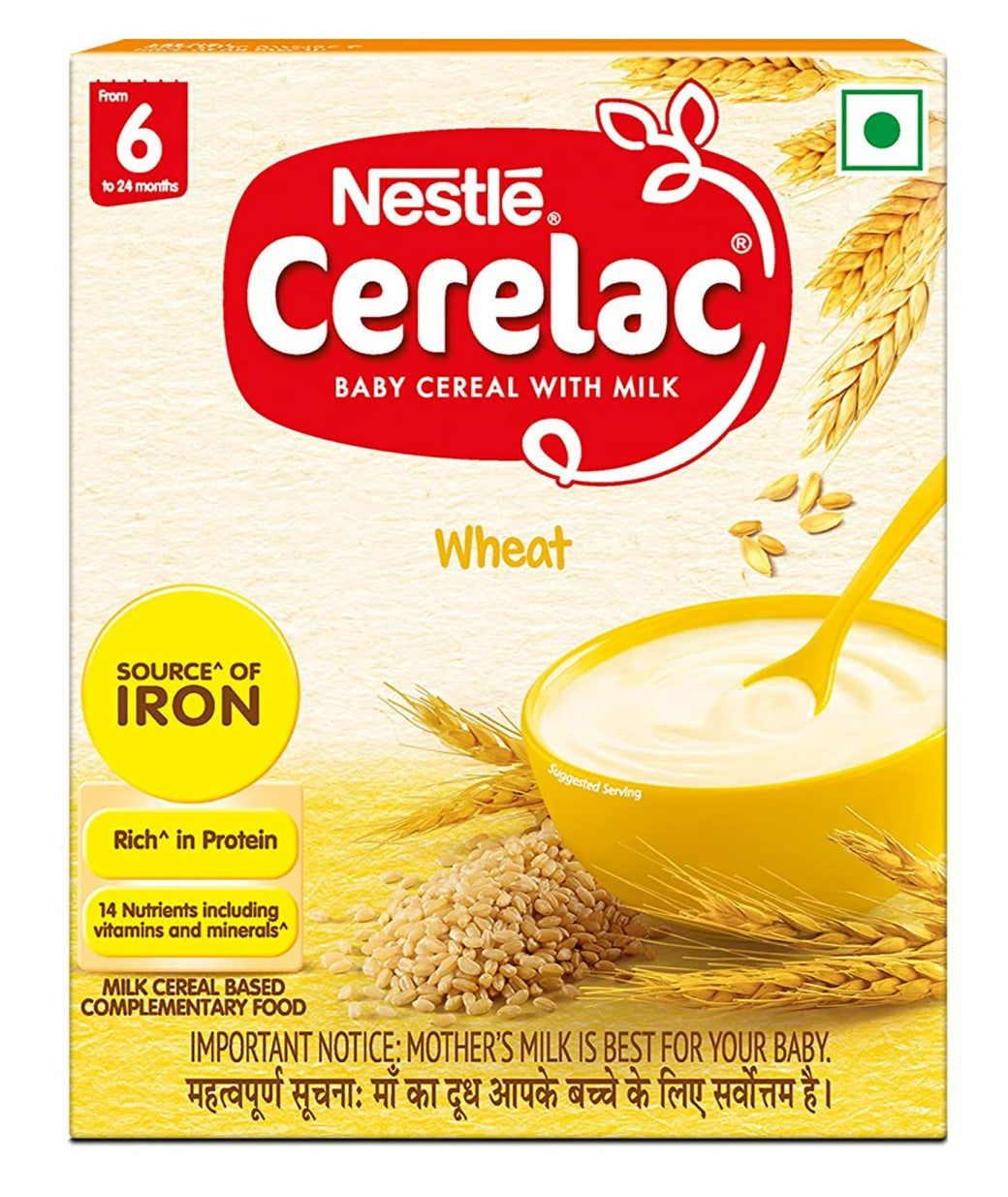 Image 1 of Pack of 1 / 300 gm for the product Nestle Cerelac Baby Cereal with Milk - Wheat, From 6-12 Months