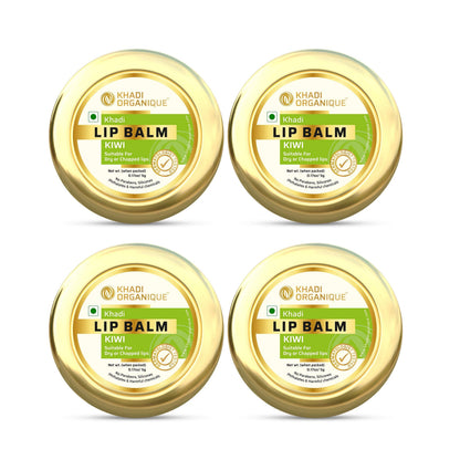 Image 1 of 5 gm / Pack of 4 for the product Khadi Organique Kiwi Fruit Lip Balm with Natural Essential Oils
