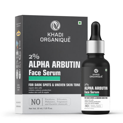 Image 1 of 30 ml for the product Khadi Organique Alpha Arbutin 2% + Hyaluronic Acid 1% Face Serum