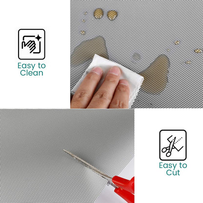 Image 4 of Go Hooked EVA Food Grade Anti-Slip Mat for Fridge, Shelf, Table & Drawer – Washable, Waterproof, Non-Adhesive, Multi-Purpose Liner for Home & Office Use – Cuttable & Reusable (Grey, 45cm X 5m)