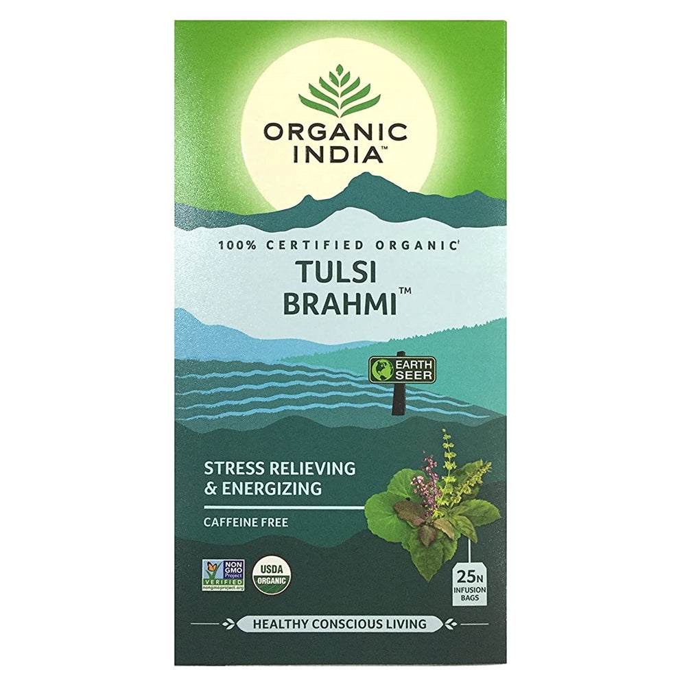 Image 1 of Organic India Tulsi Brahmi Tea 25 Tea Bags