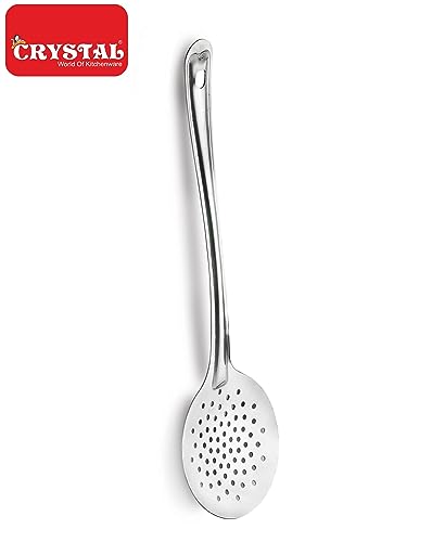 Image 3 of Crystal Large Stainless Steel Skimmer, Silver