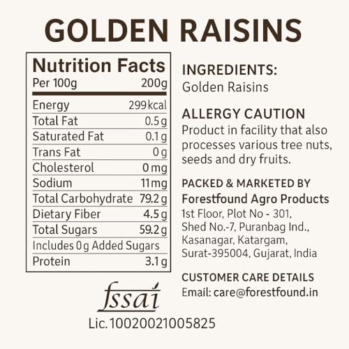 Image 3 of Forest Found Greek Seedless Golden Raisins 900g