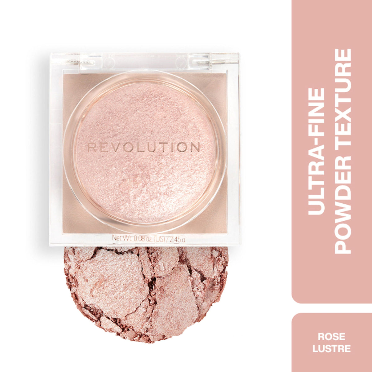 Image 1 of 2.45 gm / Pack of 1 for the product Makeup Revolution Beam Bright Highlighter - Rose Lustre