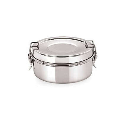 Image 1 of Default Title for the product neelam Stainless Steel Round Double Decker Lunch Box-450 ml
