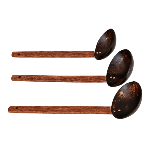 Image 2 of Thenga Coconut Shell Ladles/Spoon Set