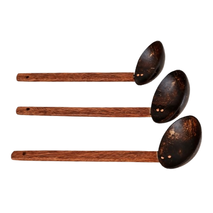 Image 2 of Thenga Coconut Shell Ladles/Spoon Set