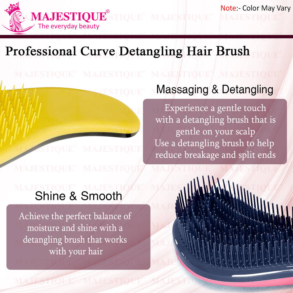 Image 3 of Majestique Wide Curve Detangling Hair Brush