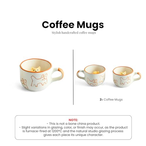 Image 6 of ExclusiveLane Cute Cat Surprise 3D Animal Ceramic Coffee Mugs Set of 2 240 ml