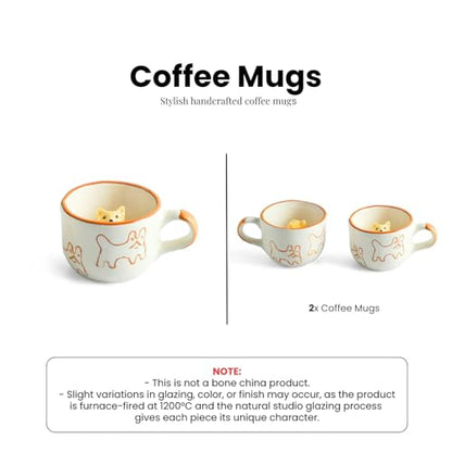 Image 6 of ExclusiveLane Cute Cat Surprise 3D Animal Ceramic Coffee Mugs Set of 2 240 ml