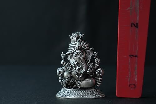 Image 5 of Dista Silvers Antique Ganesh Idol with Out Frame 33.20G
