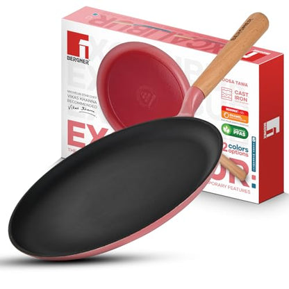 Image 3 of Pink / 30cm for the product BERGNER Excalibur Lightweight Cast Iron Dosa Tawa