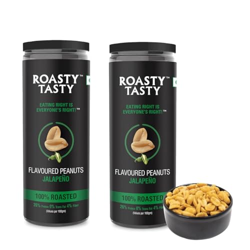 Image 1 of Default Title for the product Roasty Tasty Premium Jalapeno Flavour Roasted Peanuts Pack of 2 (150g each)