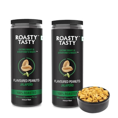 Image 1 of Default Title for the product Roasty Tasty Premium Jalapeno Flavour Roasted Peanuts Pack of 2 (150g each)