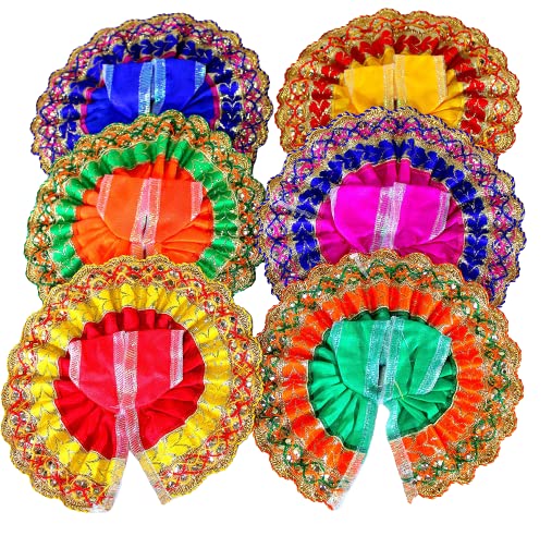 Image 3 of eSplanade Laddoo Gopal Poshak | Krishna Dress | Bhagwaan Ki Poshaak | Dev Vastra - (Set of 6) Laddu Gopal Idols