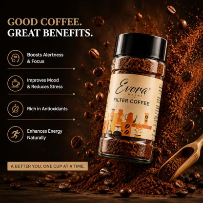 Image 3 of EVORA Greens Signature 100gm Filter Coffee Powder | Coffee with Arabica & Robusta Blend - Medium Roast | Make 50 Cups