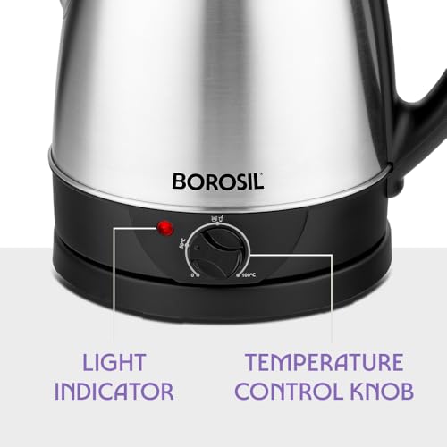 Image 4 of Borosil 1.5 L Boiluxe Variable Temperature Stainless Steel Electric Kettle