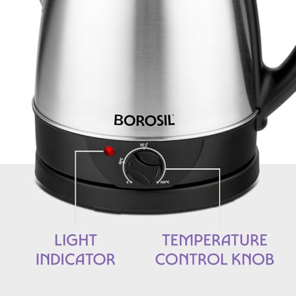 Image 4 of Borosil 1.5 L Boiluxe Variable Temperature Stainless Steel Electric Kettle
