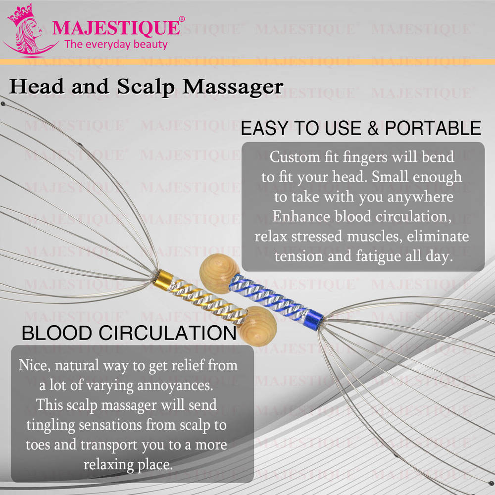 Image 3 of Majestique Scalp Massager for Handheld Head Massage Tingle - Stress Relief - Color May Vary