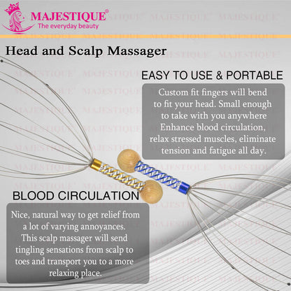 Image 3 of Majestique Scalp Massager for Handheld Head Massage Tingle - Stress Relief - Color May Vary