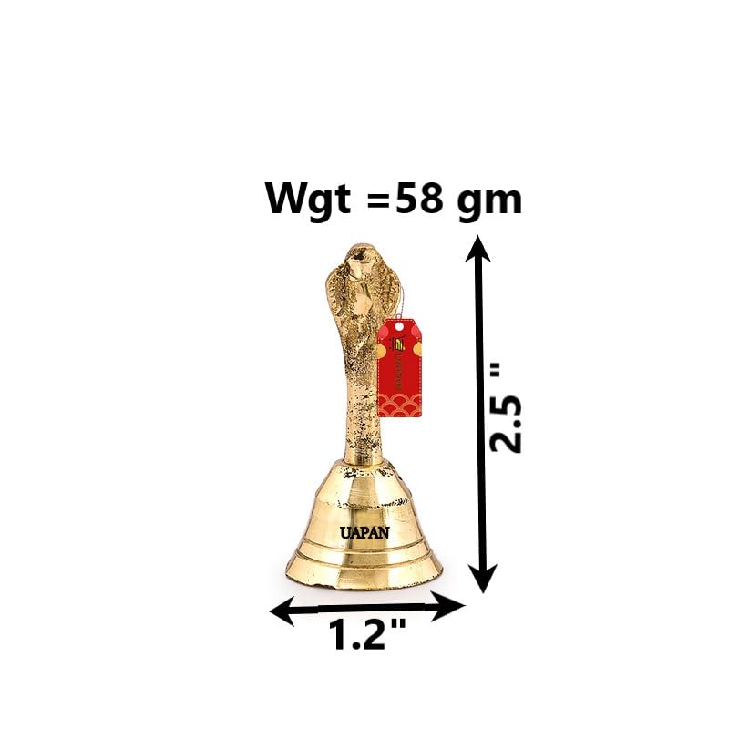 Image 7 of Uapan Brass Nagpari Garun Puja Bell