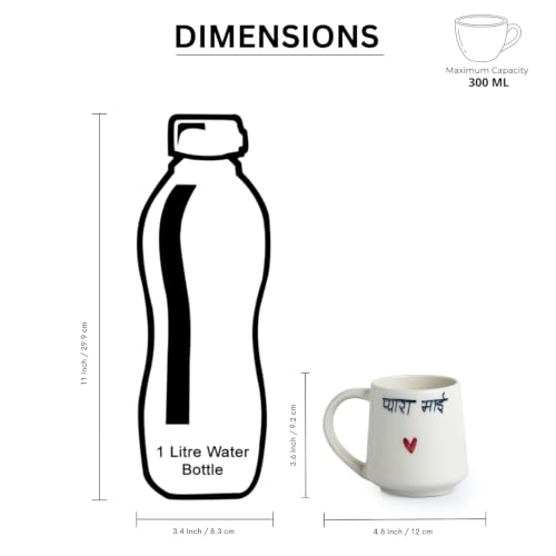 Image 6 of ExclusiveLane Pyaara Bhai Ceramic Coffee Mug 300 ml