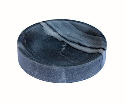 Image 1 of Black / Pack of 1 for the product KLEO Natural Marble Stone Soap Dish Soap Holder Bath Accessories for Bathroom, Tub or Wash Basin Accessory (Black)