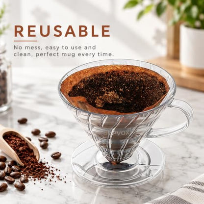 Image 7 of Supvox V60 Coffee Dripper Heat Resistant Resin Pour-Over Coffee