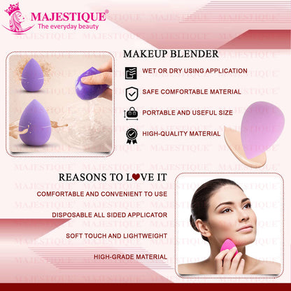 Image 4 of Majestique Beauty Makeup Sponge, Use For Liquid, Cream, And Powder - Color May Vary