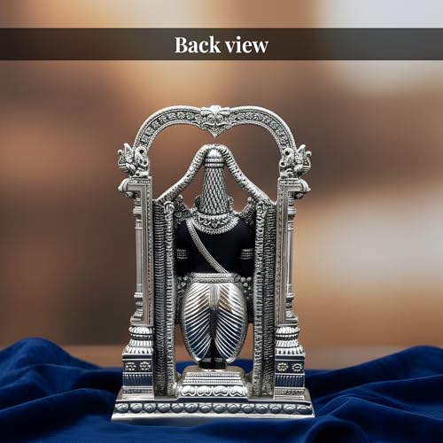 Image 5 of Dev Aastha 999 Pure Silver Plated Standing Balaji Idol - 8 Inch