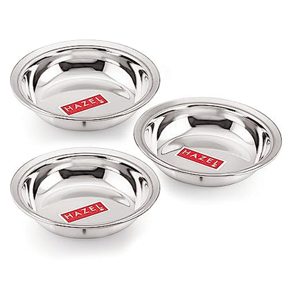 Image 7 of 270 ML / Set of 3 (270 ML) for the product HAZEL Stainless Steel Snack Bowl/Plate Set