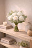 Image 1 of Default Title for the product Divyakosh Artificial White Flower Bouquet with Roses & Chrysanthemums, Pooja Room Decoration Items & Craft Interior Props (Vase Not Included)
