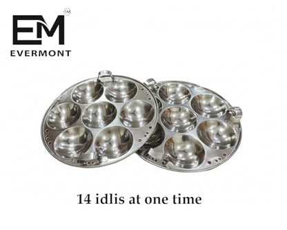 Image 6 of EVERMONT Stainless Steel Multi-Purpose Idli Maker & Steamer with 6 Plates