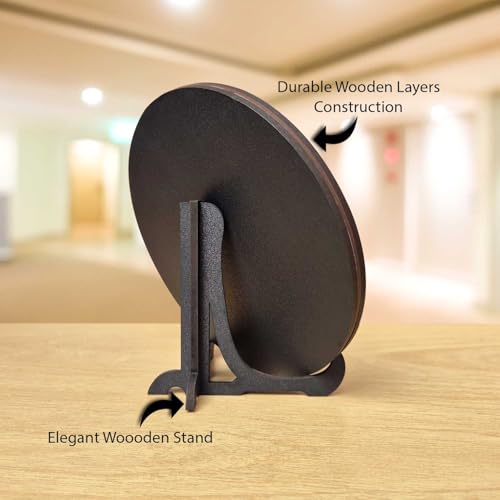 Image 3 of Ganesh Ji Wooden Idol with Stand for Home Temple, Puja Room, Office Desk & Indoor Mandir Decor - 5x5 Inch