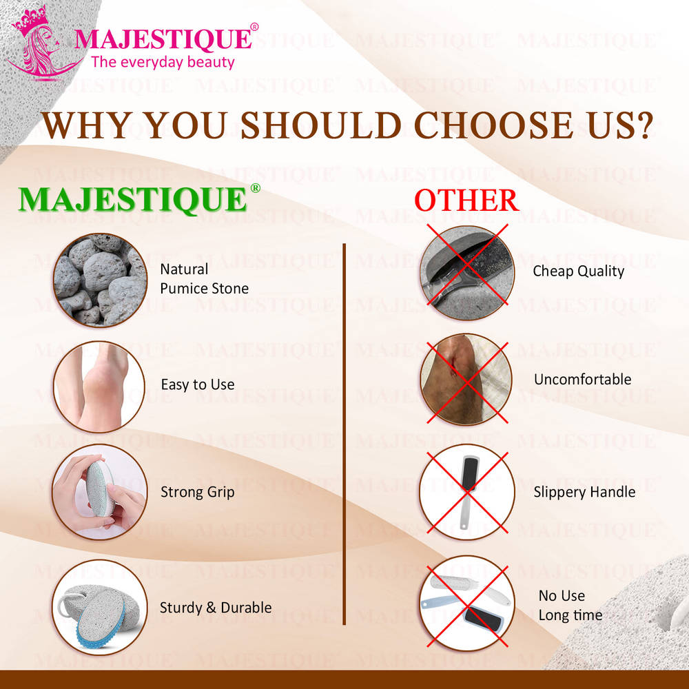 Image 5 of Majestique Pumice Stone With Grip - Combo Pack, Bathing & Foot Cleaning Stone
