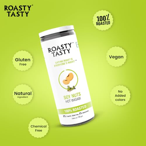 Image 5 of Roasty Tasty Roasted Soy Nuts Snacks Pack of 1 - 150g