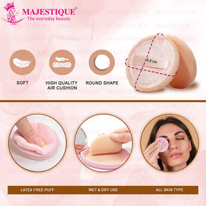 Image 2 of Majestique Makeup Foundation Sponge, Cushion Powder Puff