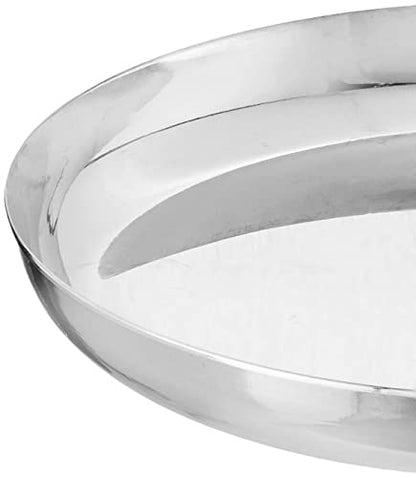 Image 7 of neelam Stainless Steel 9, 18 Gauge J.K Khumcha Thali, 20.5 cm