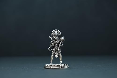 Image 2 of Dista Silvers Antique Hanuman Idol Standing 10.27G